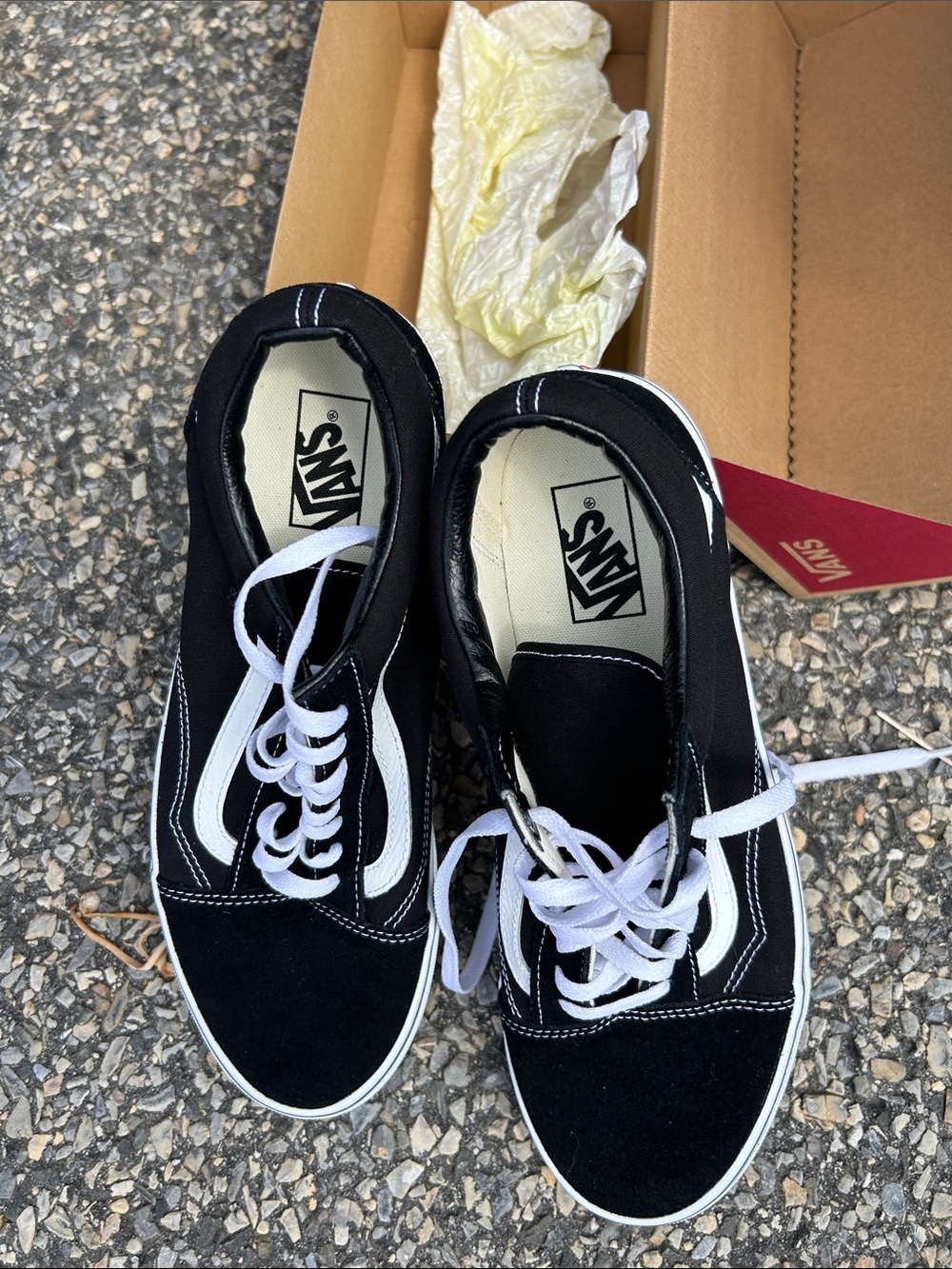 Vans Black & White Old Skool Men’s Low-Top Sneakers